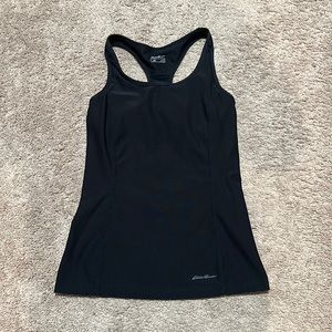 Black workout shirt with built in bra